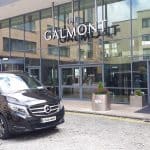 black mercedes v250d outside galmont hotel galway city